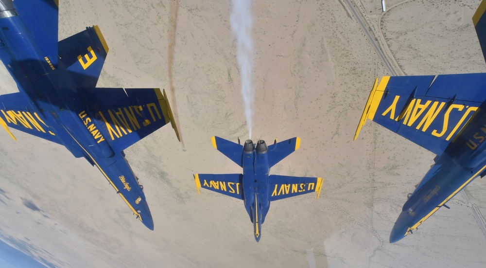 Blue Angels Conduct Training Flight Over Imperial Valley