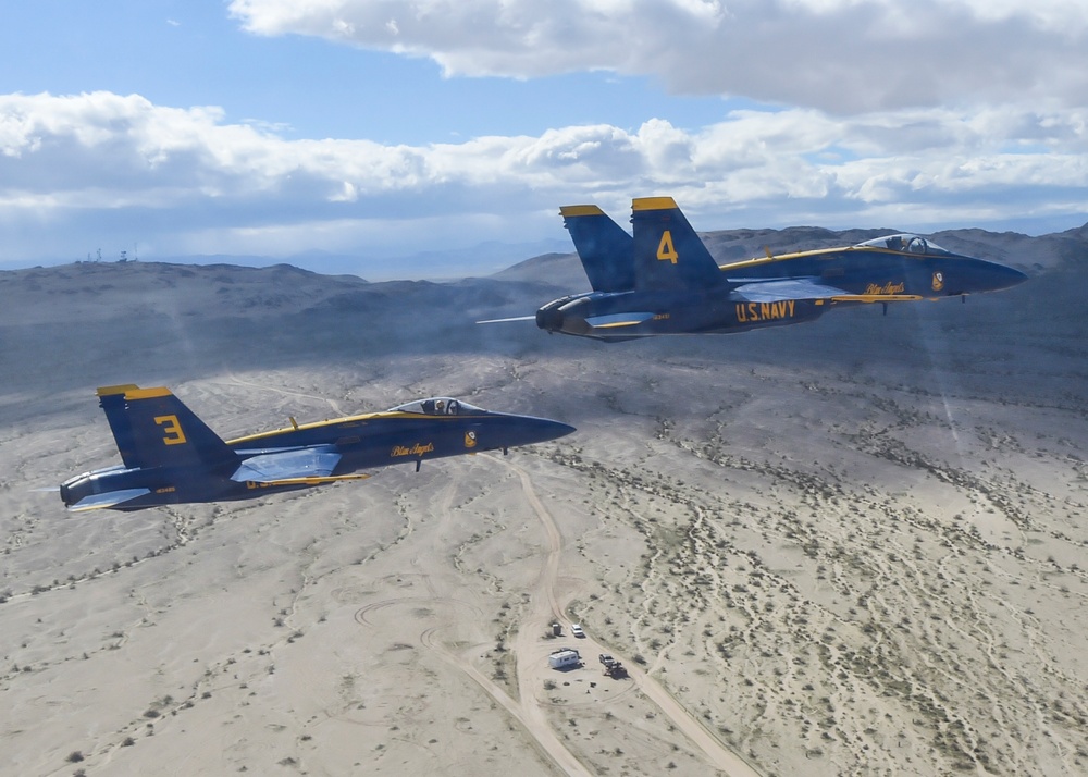 Blue Angels Conduct Training Flight Over Imperial Valley