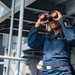 U.S. Sailor stands lookout watch
