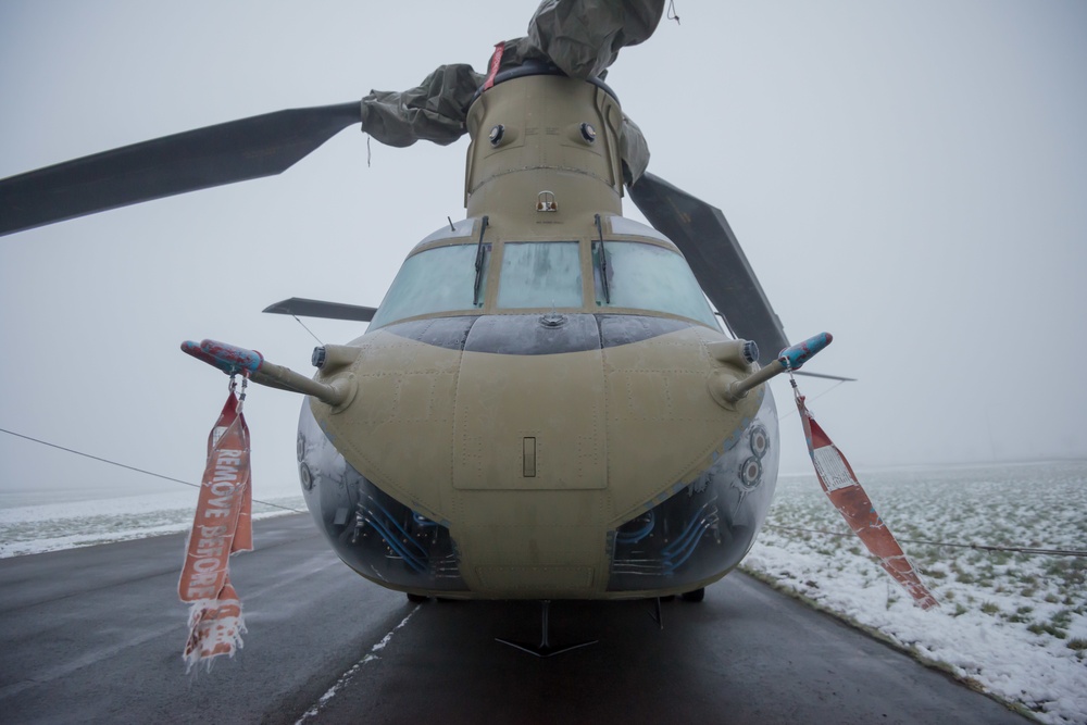 Belgium Staging of 1CAB 1ID Helicopters for Atlantic Resolve