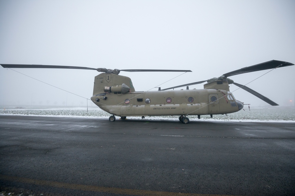 Belgium Staging of 1CAB 1ID Helicopters for Atlantic Resolve
