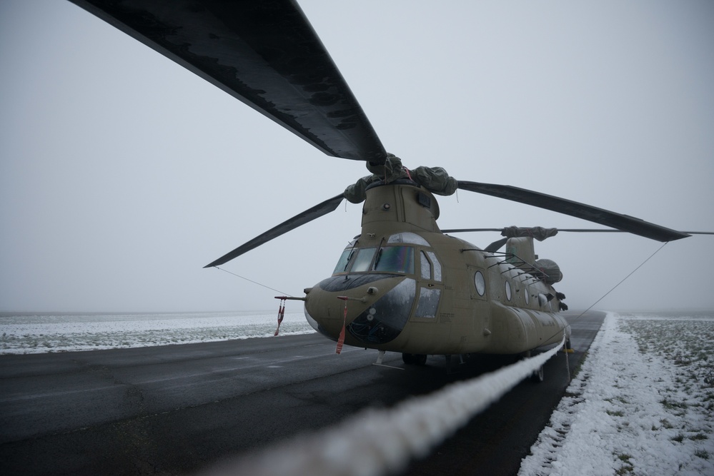 Belgium Staging of 1CAB 1ID Helicopters for Atlantic Resolve