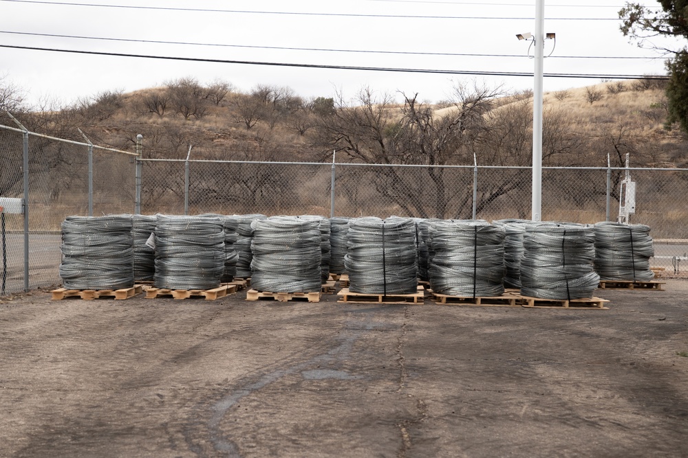 Nogales Border Wall and Concertina Wire