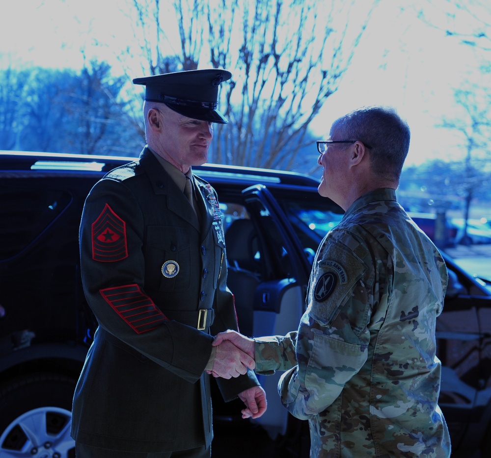 USMC SGM McKenna Visits The US Army Band