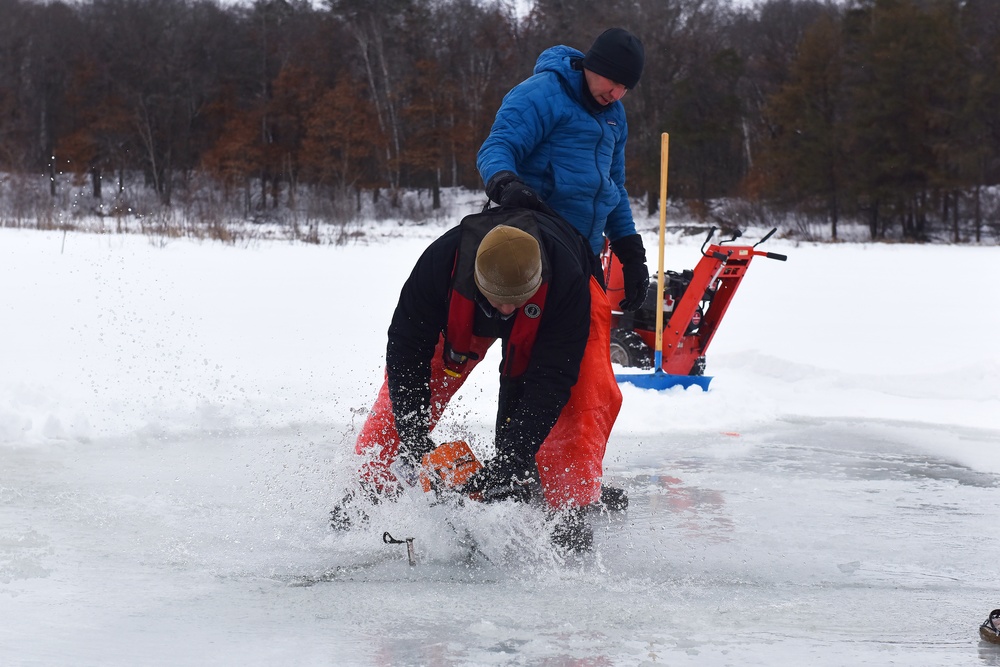 U.S. Navy Divers Conduct Unique Training under Camp Ripley’s Frozen Lakes