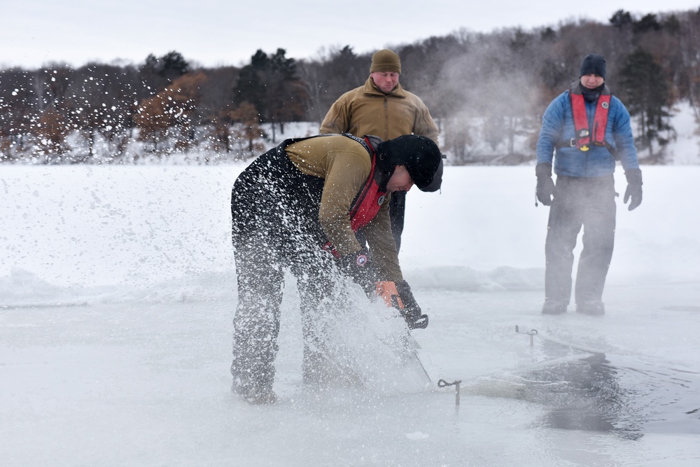 U.S. Navy Divers Conduct Unique Training under Camp Ripley’s Frozen Lakes