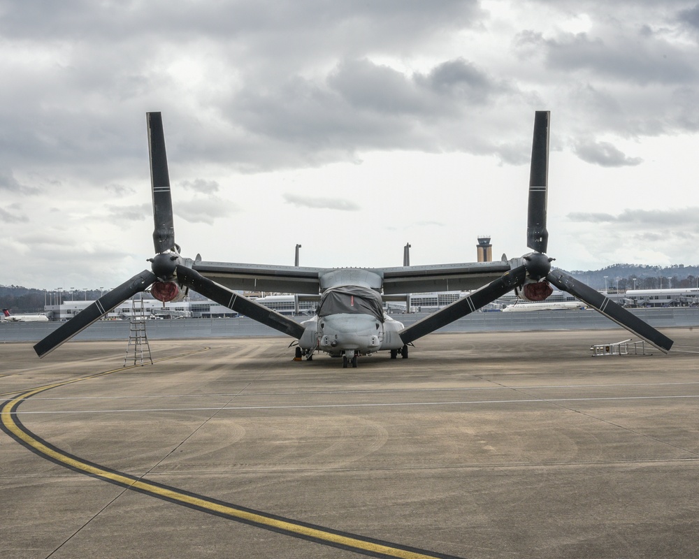 MV-22B Osprey Lands At 117th Air Refueling Wing