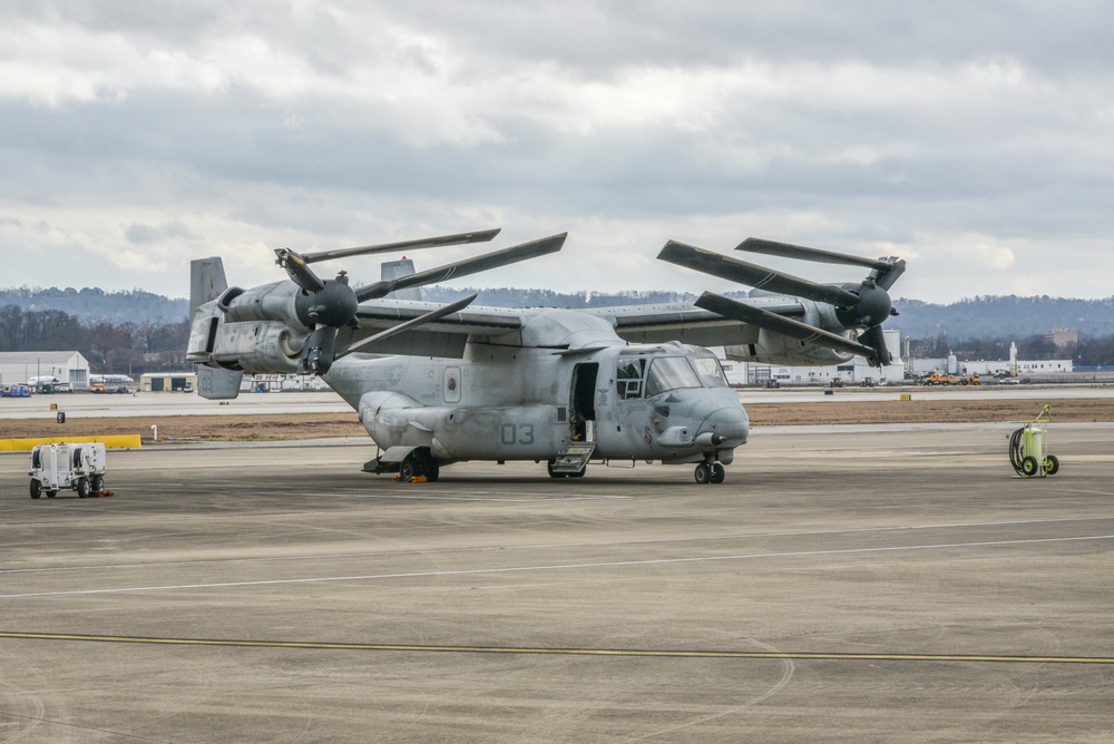 MV-22B Osprey Lands At 117th Air Refueling Wing