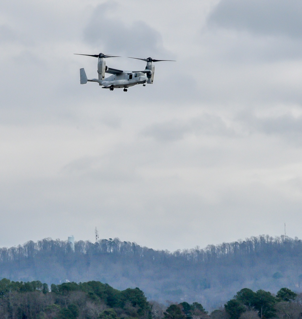 MV-22B Osprey Lands At 117th Air Refueling Wing