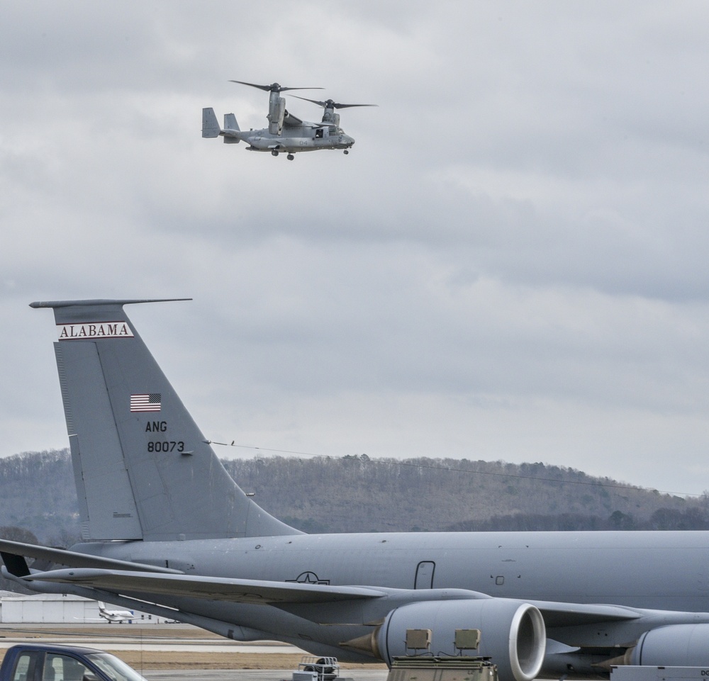 MV-22B Osprey Lands At 117th Air Refueling Wing