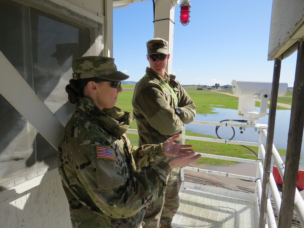 Reviewing the gunnery range