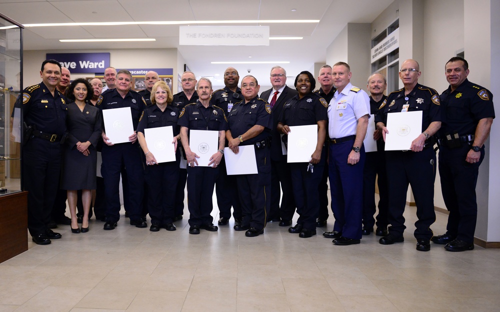 Coast Guard presents awards to Harris County Sheriff's Office deputies