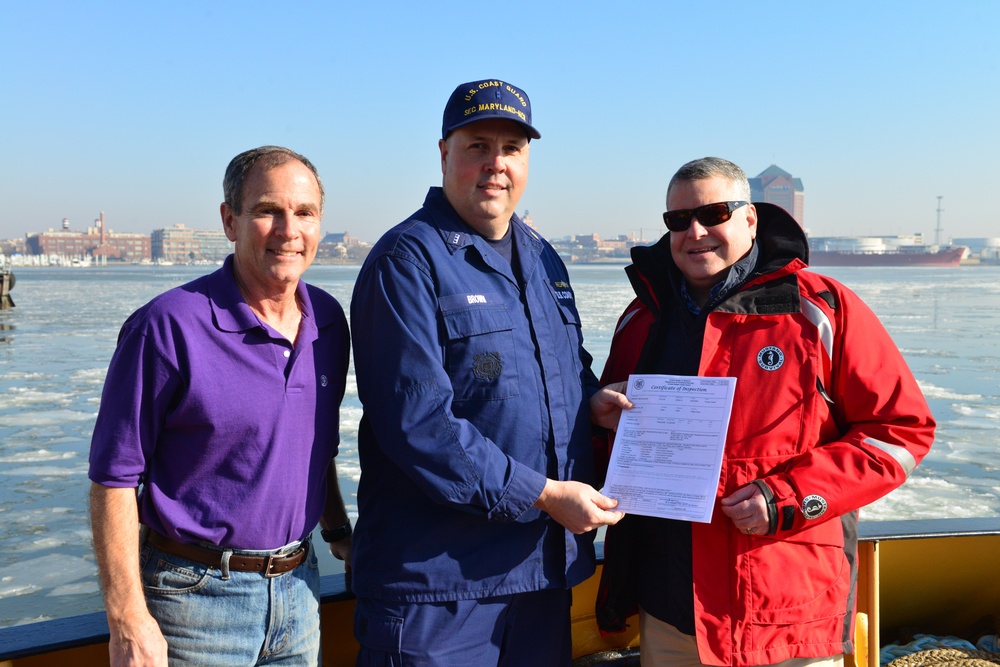 Coast Guard issues towing company first Subchapter M towing vessel Certificate of Inspection in MD