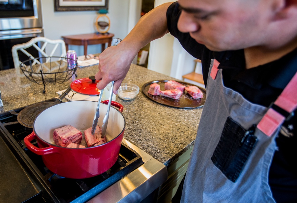 Marine creates art through his culinary skills