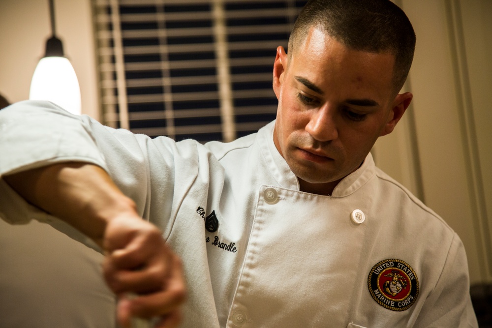 Marine creates art through his culinary skills