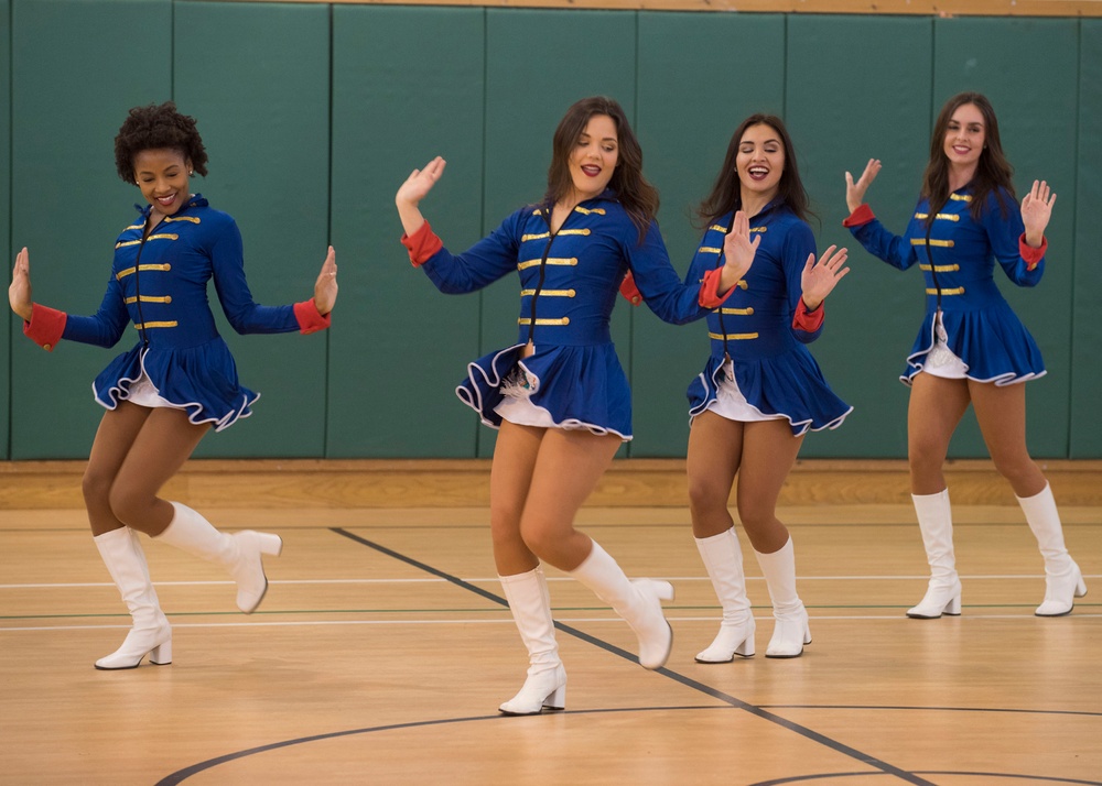 Miami Dolphin Cheerleaders visit RAF Alconbury