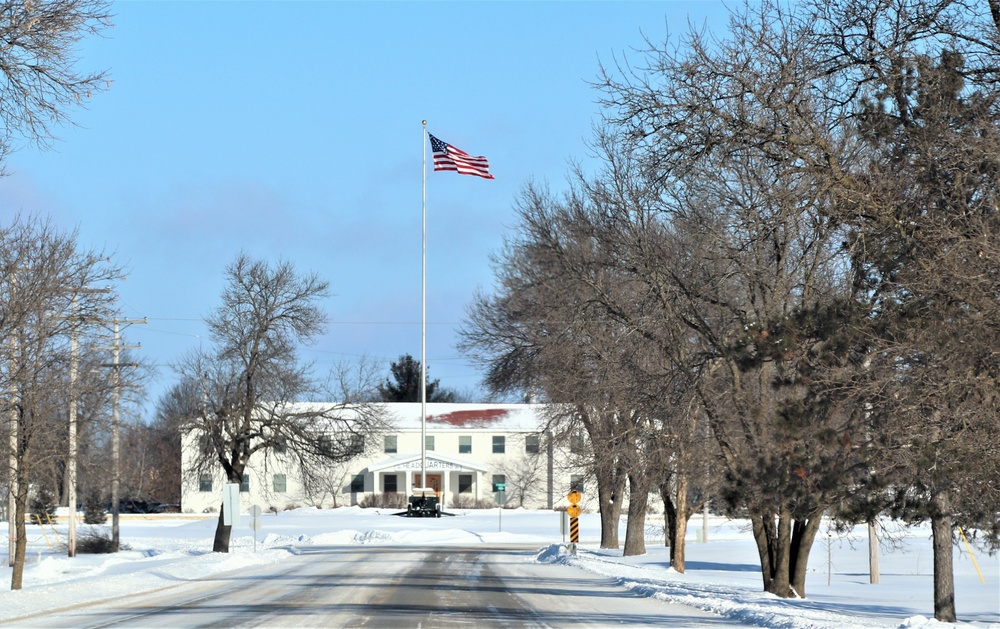 American Flag and Fort McCoy