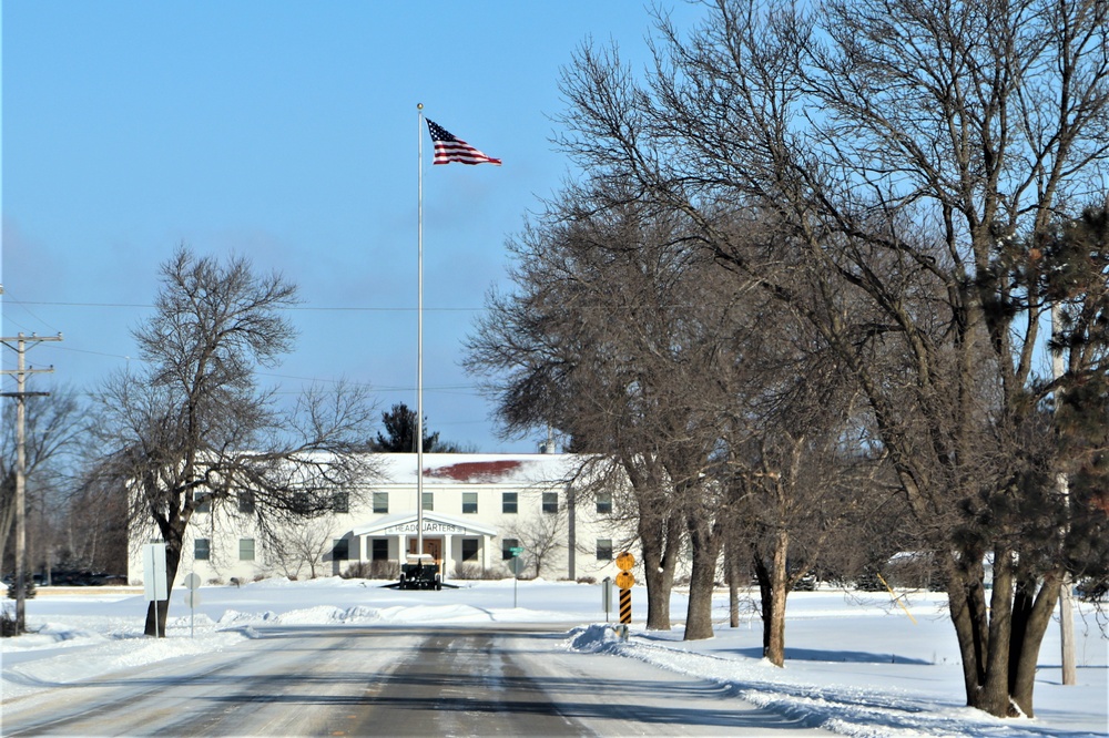 American Flag and Fort McCoy