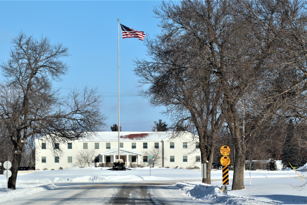 American Flag and Fort McCoy