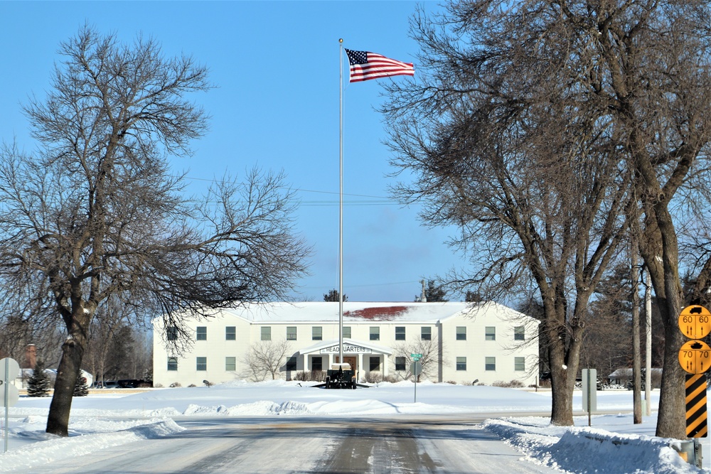 American Flag and Fort McCoy