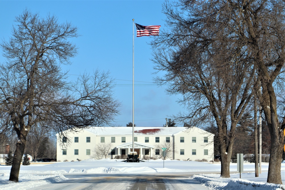 American Flag and Fort McCoy