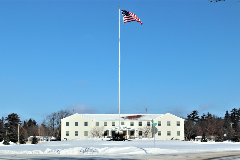 American Flag and Fort McCoy