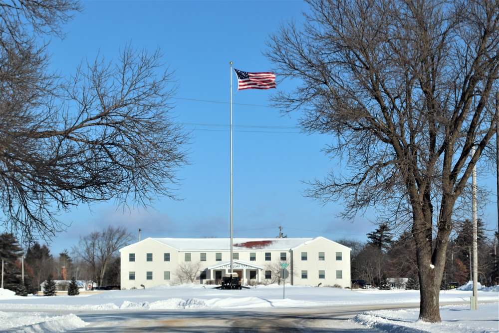 American Flag and Fort McCoy