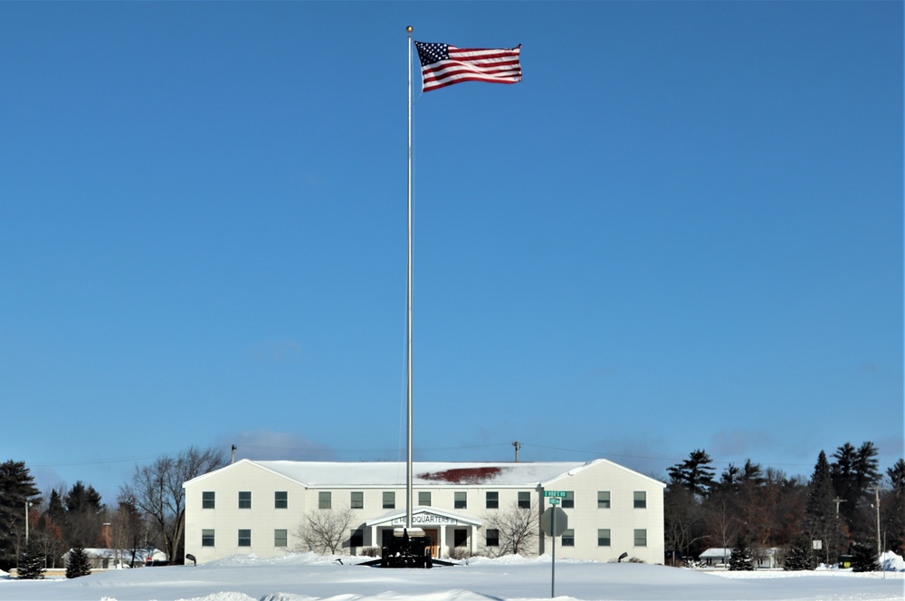 American Flag and Fort McCoy