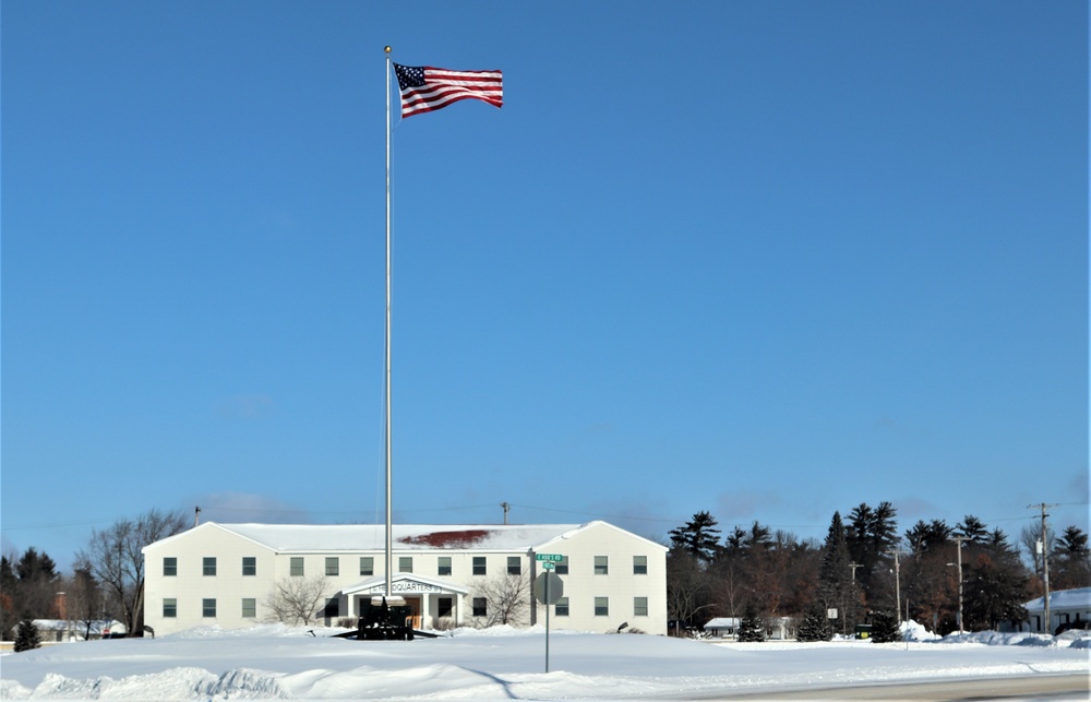 American Flag and Fort McCoy