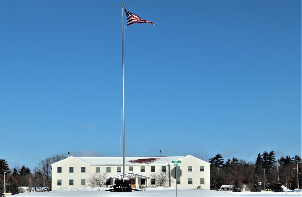 American Flag and Fort McCoy