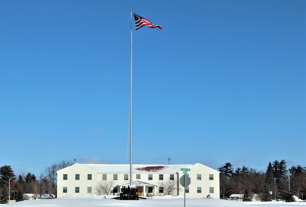 American Flag and Fort McCoy