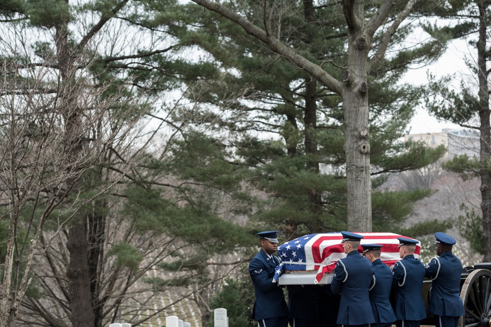 Military Funeral Honors with Funeral Escort for U.S. Air Force Maj. Gen. Marcelite Harris in Section 30
