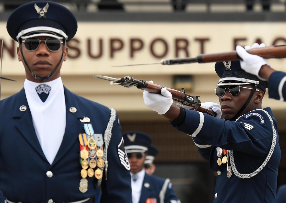 AF Honor Guard Drill Team builds new routine, bonds