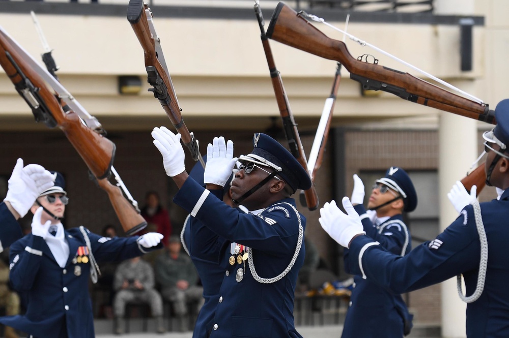 AF Honor Guard Drill Team builds new routine, bonds