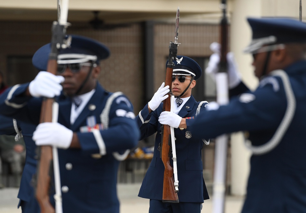 AF Honor Guard Drill Team builds new routine, bonds