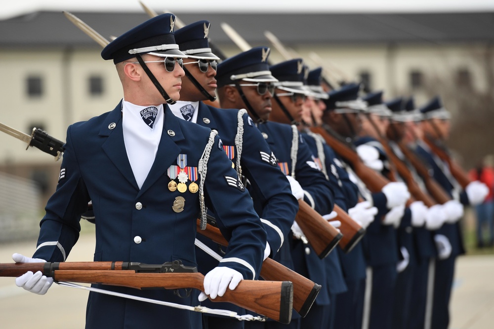 AF Honor Guard Drill Team builds new routine, bonds