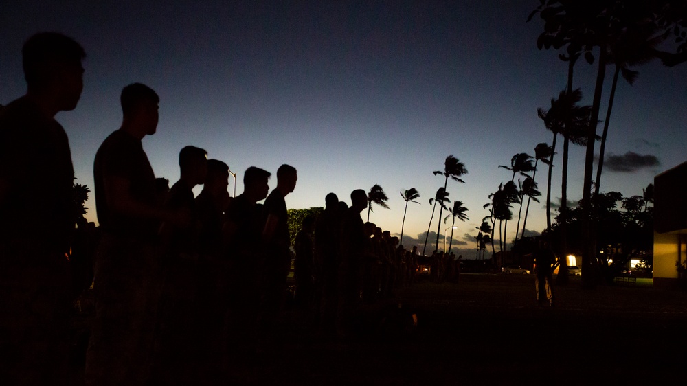 3rd Marine Regiment conditioning run