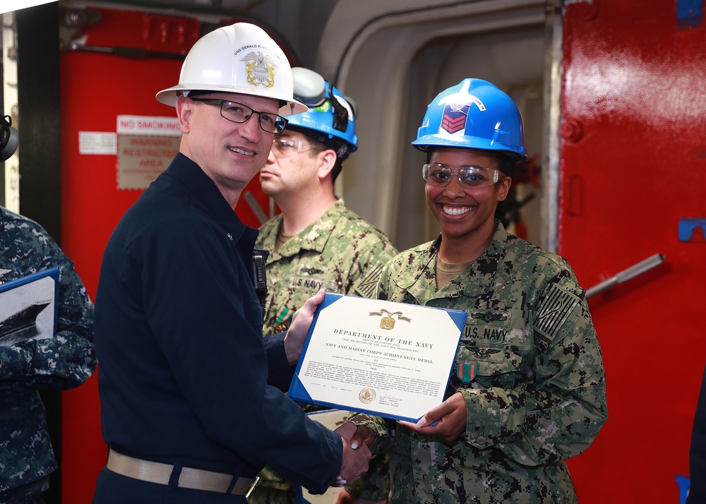 Combat Systems Department Awards-at-Quarters