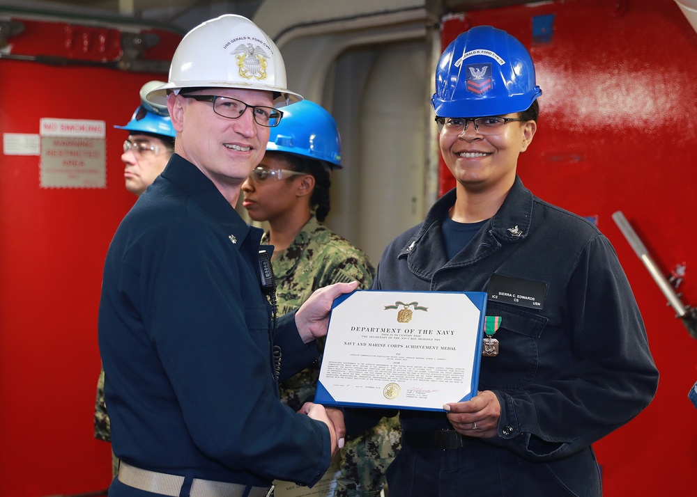 Combat Systems Department Awards-at-Quarters
