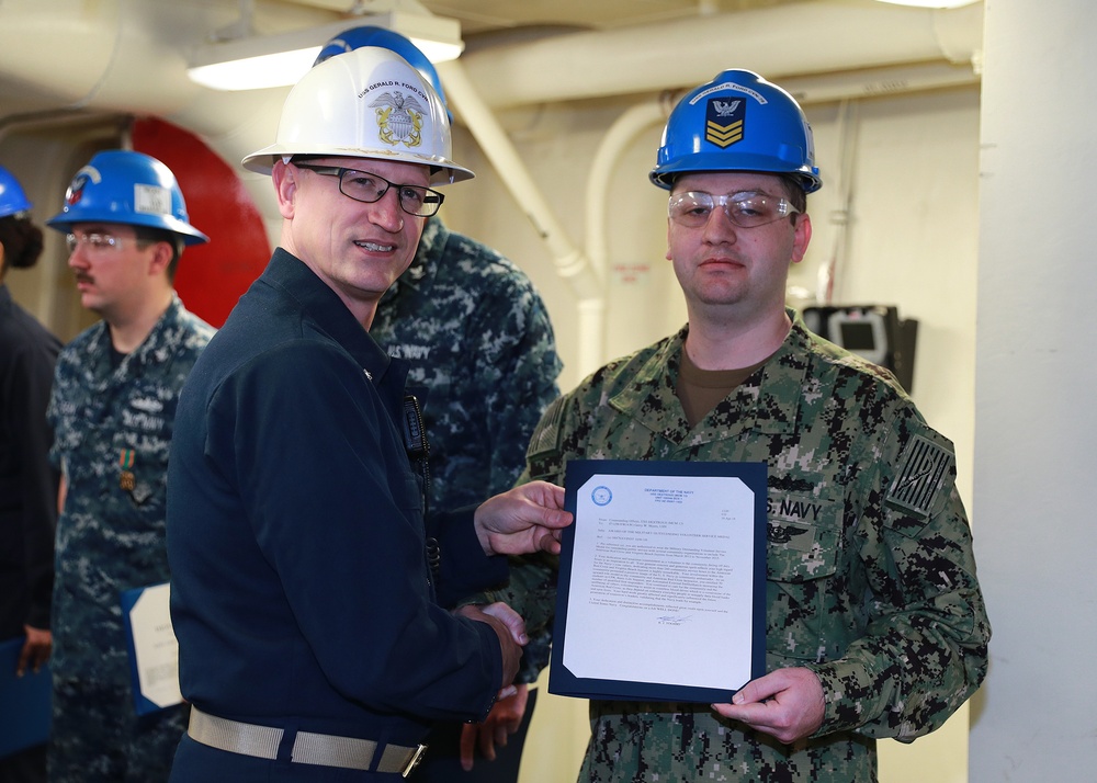Combat Systems Department Awards-at-Quarters