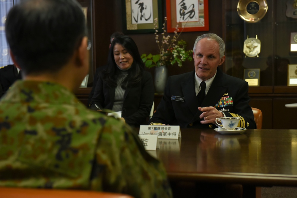 Commander, U.S. 7th Fleet, Vice Admiral Phil Lieutenant General Masato Taura, Commanding General, Japan Ground Self-Defense Force