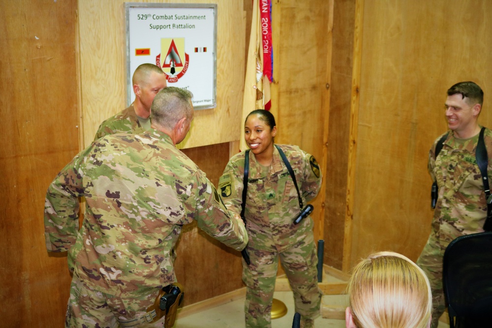 Task Force Cavalier Command Team Coin Presentation