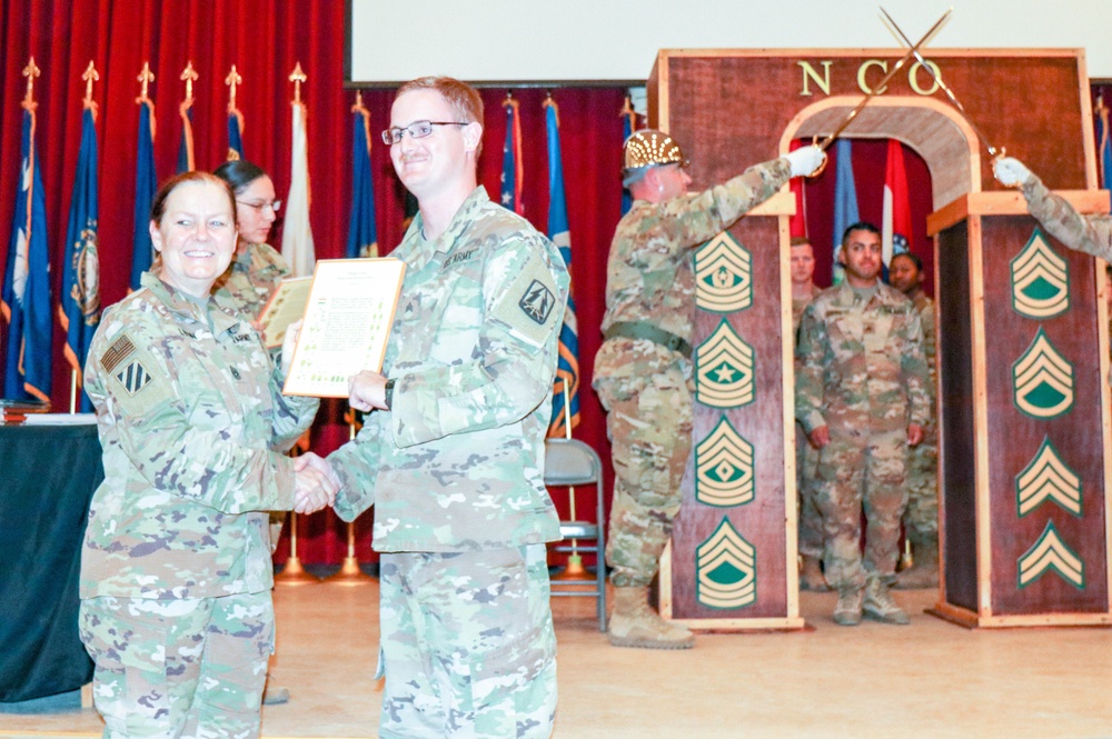 335th Signal Command (T) (P) Soldiers inducted into the NCO Corps