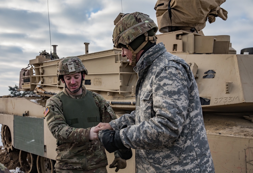 VFW Commander-in-Chief visits the troops of the 1-4 Cavalry