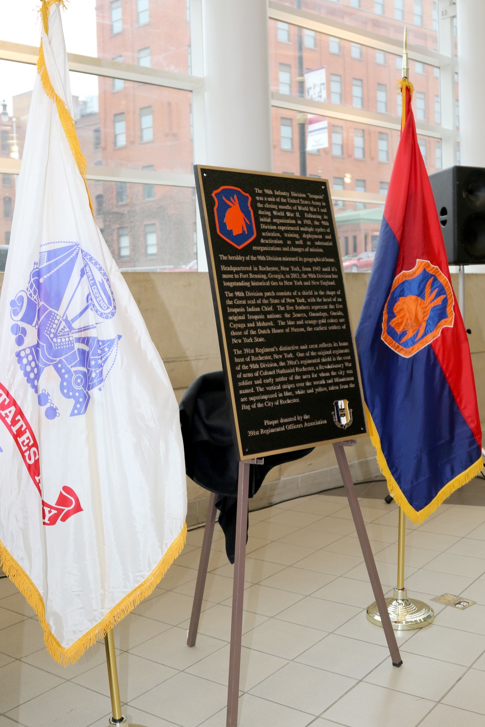 Bronze plaque honors 98th Training Division in New York