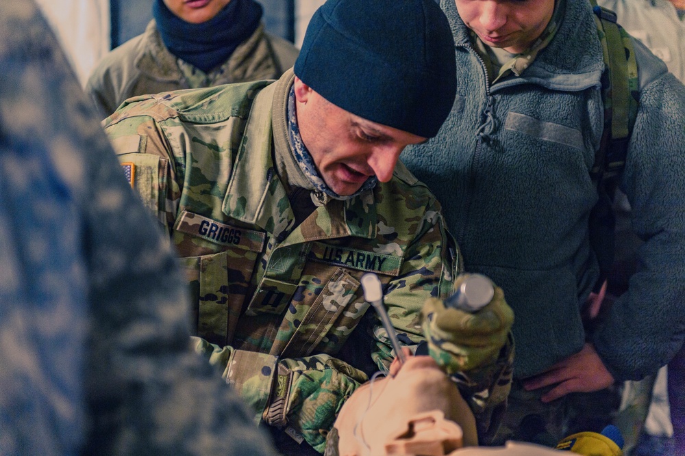 116th CBCT medics train for upcoming NTC rotation.