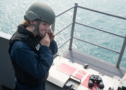 U.S. Sailor stands watch