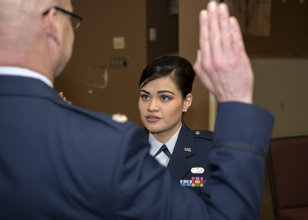 Former 104th Fighter Wing Airmen strives for greatness, receives commission