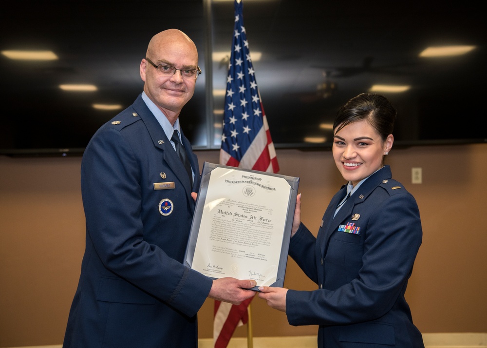 Former 104th Fighter Wing Airmen strives for greatness, receives commission