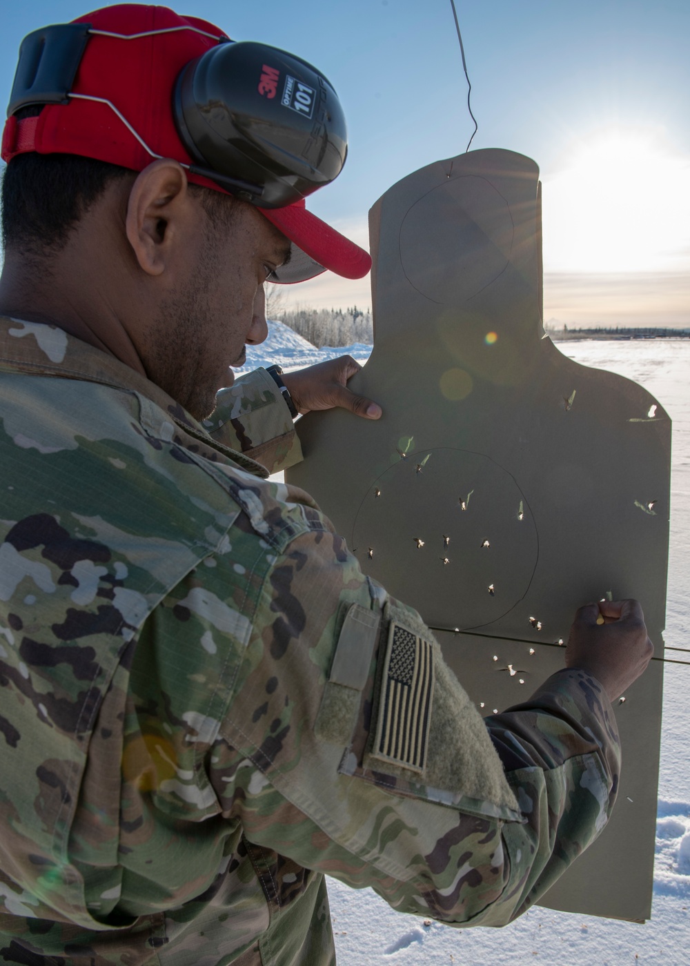 Combat arms training in the snow and ice